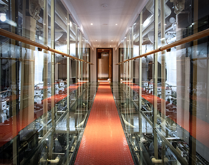 The walkway through Fingal's Engine Room. 