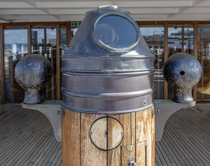 Fingal's Binnacle outside the Lighthouse Restaurant and Bar.