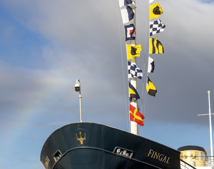 Fingal’s flags are looking resplendent in the autumn sunshine in celebration of being awarded AA Hotel of the Year Scotland.