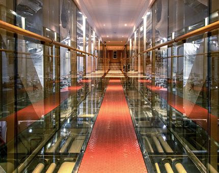 A nautical surprise awaits Fingal’s guests with our Engine Room walkway.