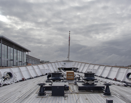 The Foc's'le, the front end of Britannia with chains. 