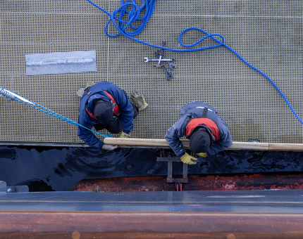 Maintenance aboard Britannia