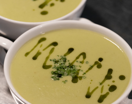 Courgette and Dill soup.