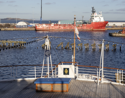 The back of a ship