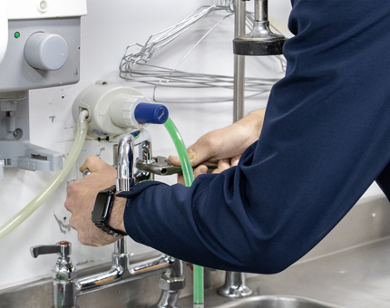 A member of the team is working on tap, which is in a Galley.