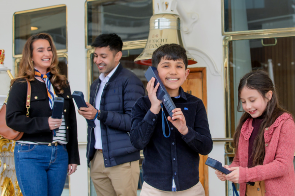 Family on the verandah deck