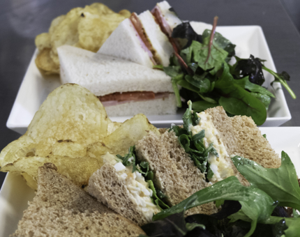 A selection of differently filled sandwiches. 