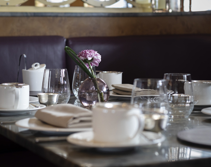 A table is set for Afternoon Tea in Fingal's Lighthouse Restaurant & Bar. 
