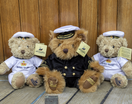 Cuddly Yottie teddy bears and a Captain bear. 