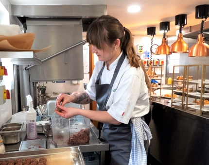 Preparing elements of the Afternoon Tea.