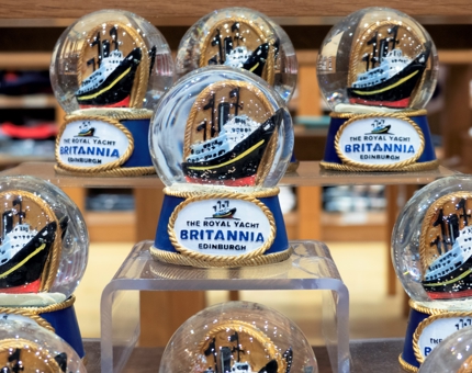 In the Gift Shop, we feature our Britannia themed snow globe.