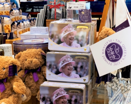 Wonderful selection of commemorative items on display for HM The Queen’s Platinum Jubilee.