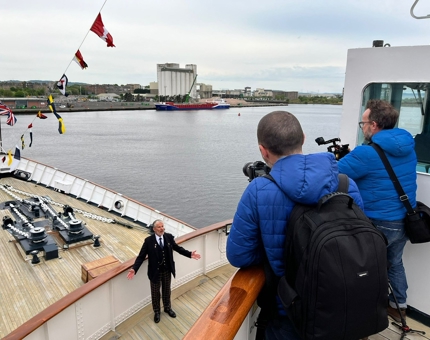 Behind the scenes film crew