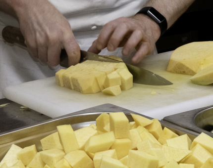 Chopping vegetables