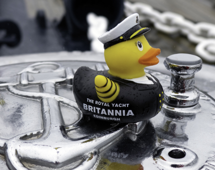 A novelty Admiral rubber duck. 