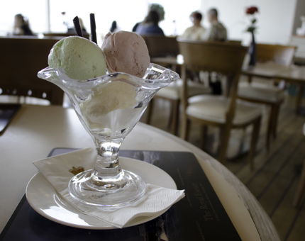 Ice cream in the Tea Room