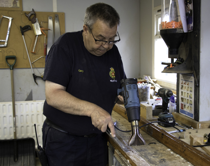 Maintenance being carried out on board