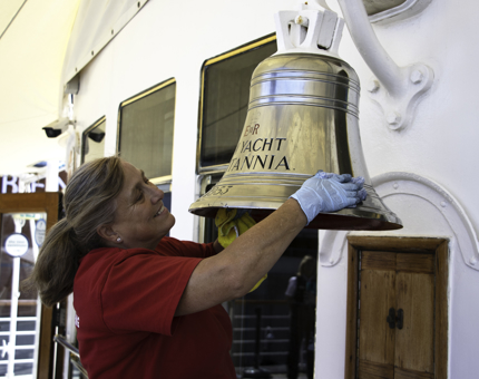 Polishing Britannia Bell
