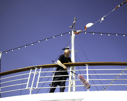 Housekeeping on the deck