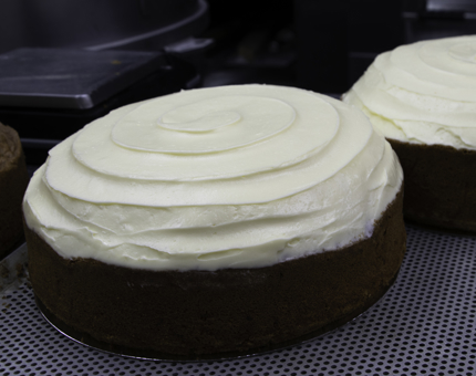 A cream cheese frosting tops the carrot cake..jpg