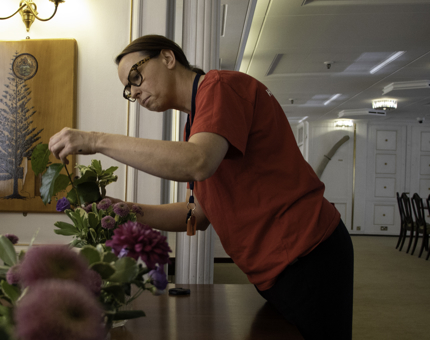 Flowers in the State Dining Room