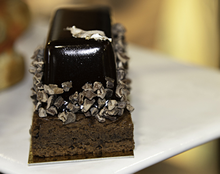 A chocolate dessert from the Afternoon Tea menu at Fingal. 
