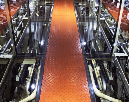 The Engine Room walkway aboard Fingal. 
