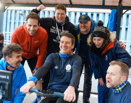 Olympic Curling Champion Jen Dodds captains her team of rowers including Iwan Tukalo, Mark Beaumont and Dougie Vipond. 