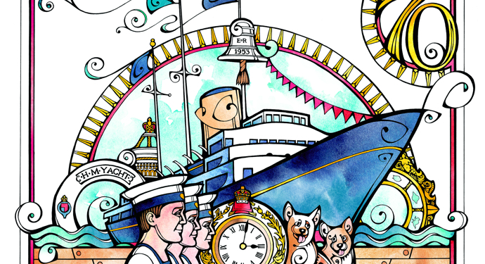 Britannia 70th Anniversary illustration