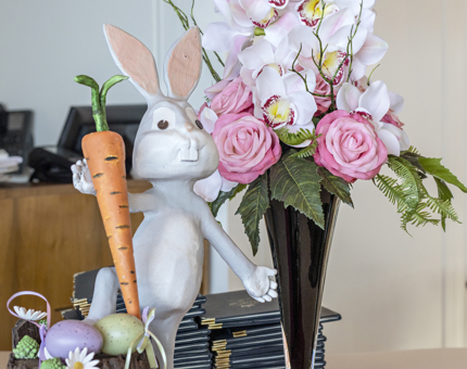 Our wonderful chocolate Easter sculpture in on display in the Tea Room, expertly crafted by Amelia, Demi-Chef de Partie.