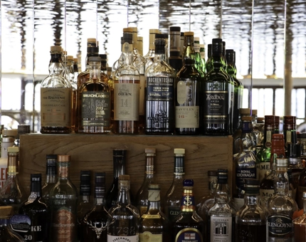 The Lighthouse Restaurant & Bar has a wonderful whisky collection for guests to enjoy.