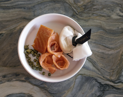 A fish breakfast platter starter. 