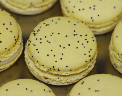 Lemon macarons from Afternoon Tea at Fingal Hotel.