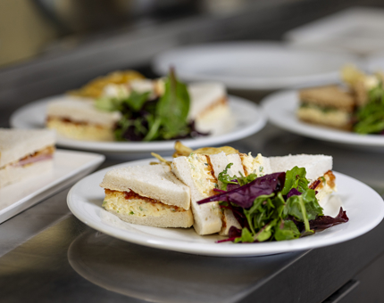 Sandwiches on a plate. 